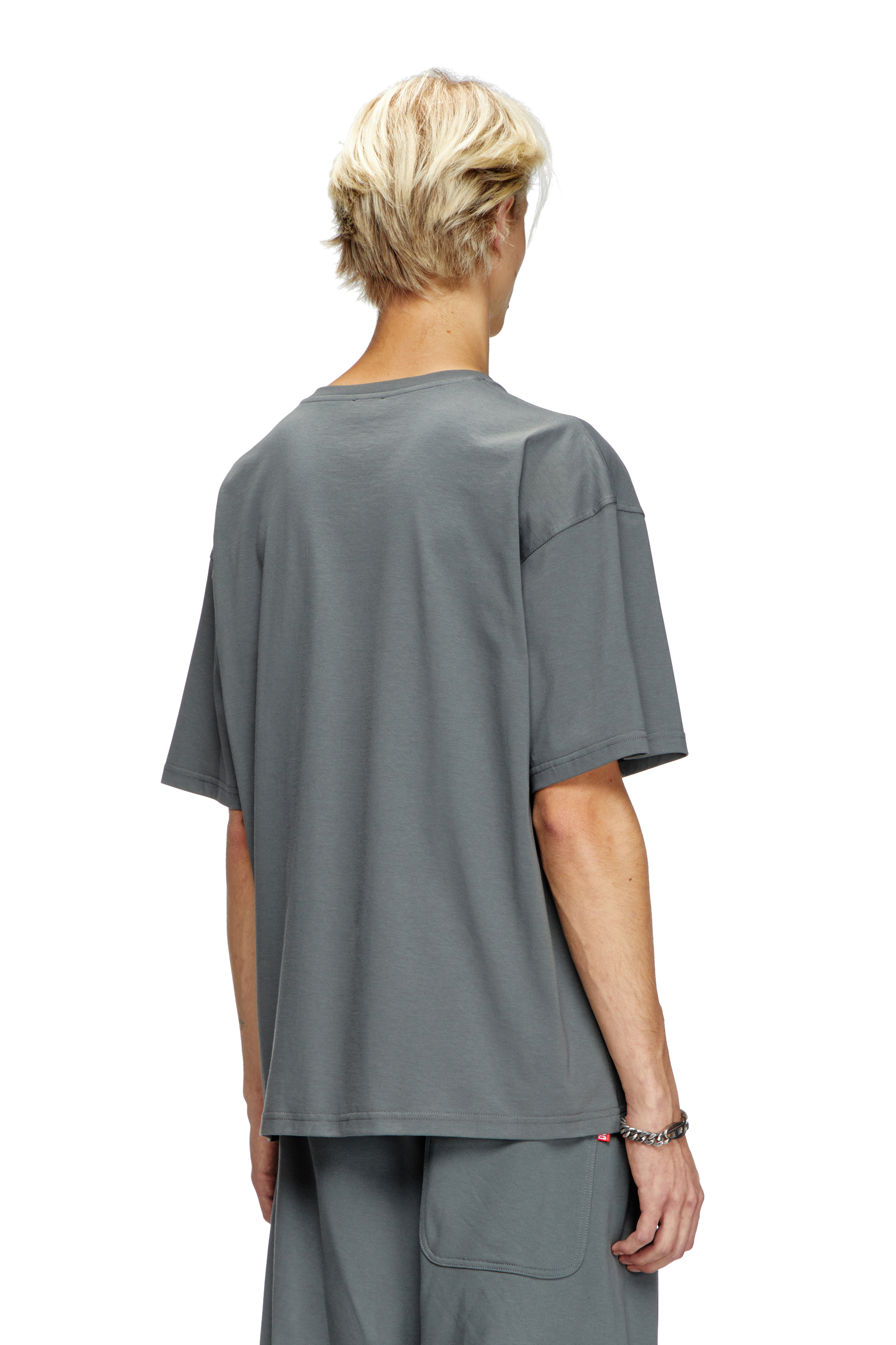 Diesel - T-BOXT-1P-DD, T-shirt avec empiècements tatouage Mixte in Gris - 4