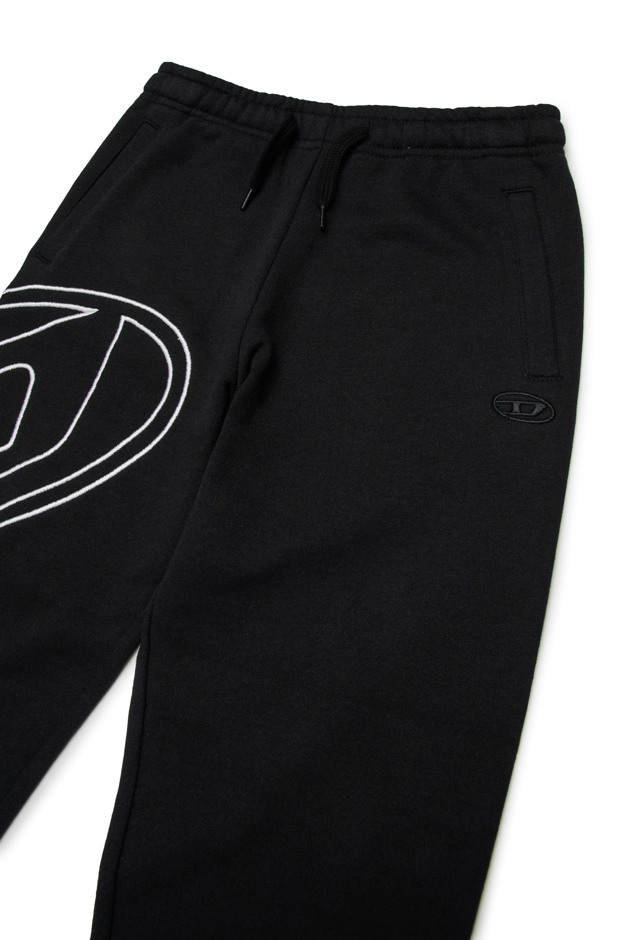 Diesel - PMARKYMEGOVALD, Pantalon de survêtement avec mega broderie Oval D Homme in Noir - 3